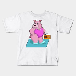 Hippo at Fitness with Radio Kids T-Shirt